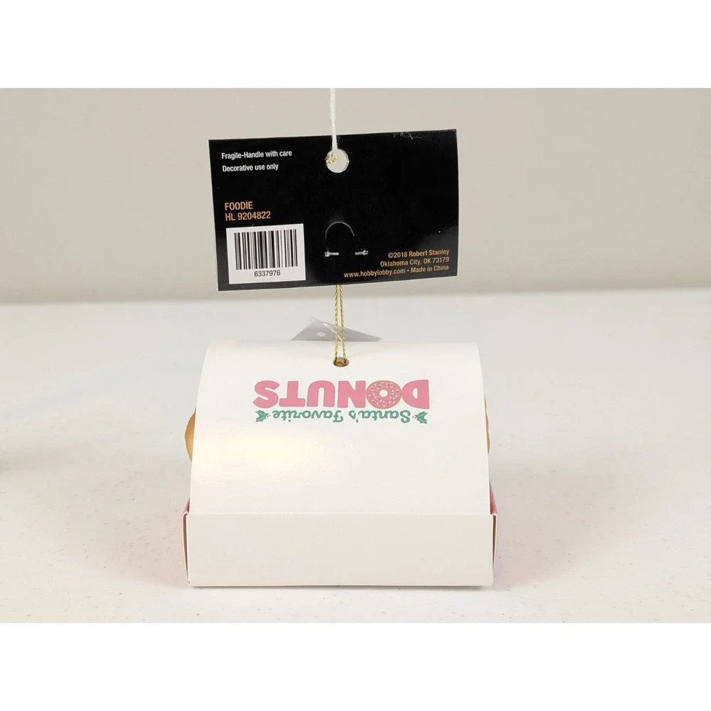 Robert Stanley Box of Donuts Christmas Ornament Bakery Dessert Food Decor 3.69